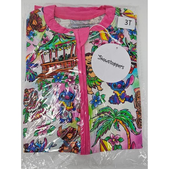 NEW!!! Showstoppers Girls Bamboo STITCH‎ Summer 626 Shorty Romper Size 2T - Picture 1 of 3